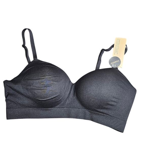 NWT Truekind supportive comfort wireless shaping bra black molded cup size Large - Picture 2 of 5